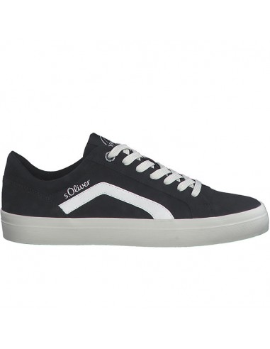S.OLIVER MEN SNEAKER BLACK MATERIAL MIS OF TEXTILE AND ECO LEATHER